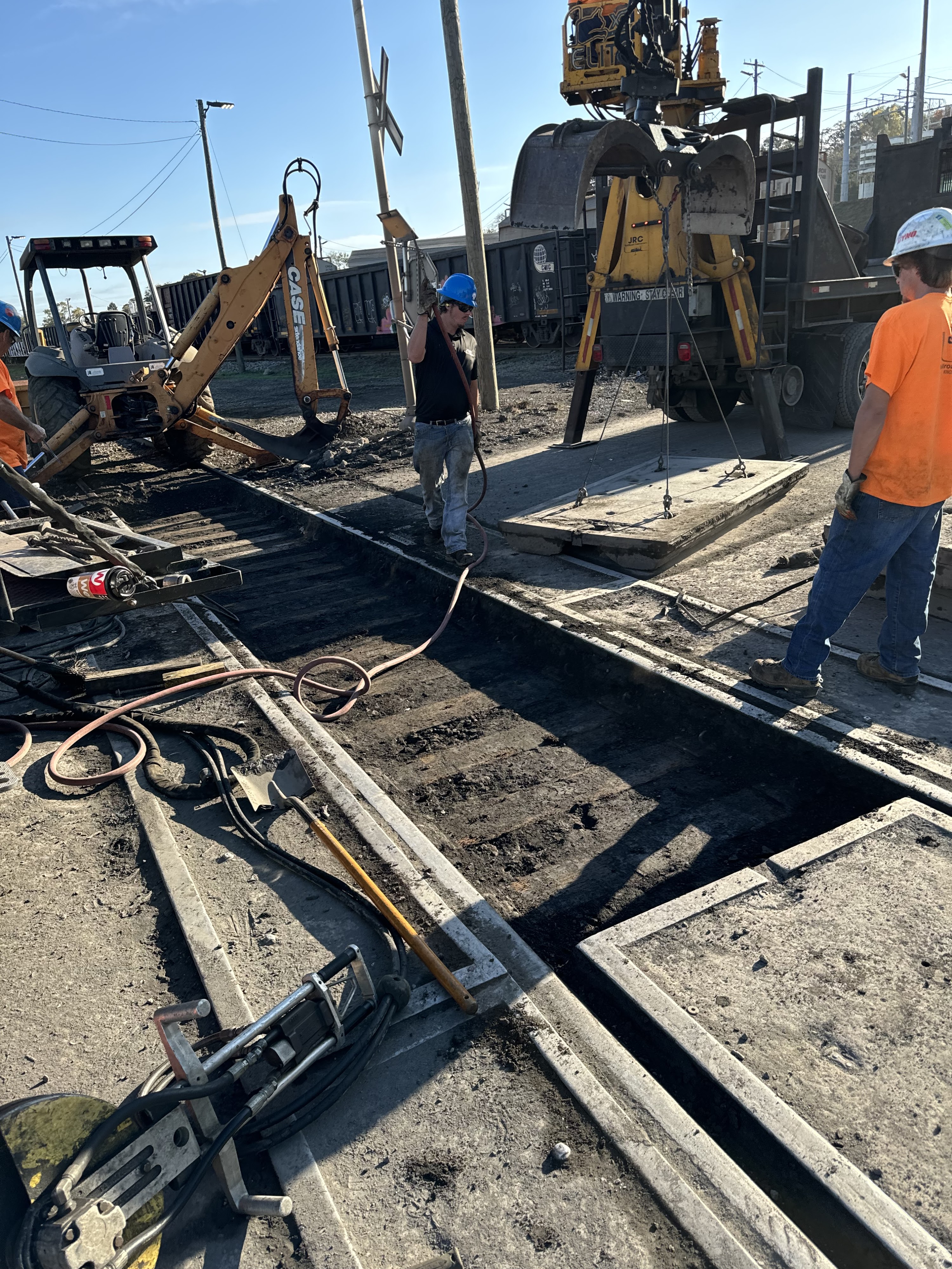 Railroad construction equipment